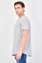 Men Round Neck Short Sleeve Heather T-Shirt, Heather Grey - 2
