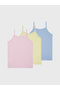 Girls Pack of 3 - Camisole with Elastic Strap and Bow Detail - 5