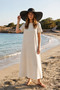 Black Ribbon Detailed Extra Wide Straw Hat Hsr2614-3