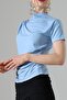 Women's Stoned Sandy Draped High Neck Blouse - 6