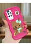 Redmi 10 2022 Compatible Case Camera Protector Red Silicone Couple Phone Case Kitty Pattern