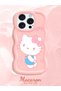 iPhone 16 Pro Max Compatible Case with Camera Protector Pink Silicone Couple Phone Case Kitty Pattern - 2