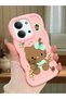 Redmi 15C 5g Compatible Case with Camera Protection Pink Silicone Couple Phone Case Kitty Pattern