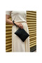 Women's Belted Crossbody Bag and Hand Strap Portfolio, Quilted Clutch Bag - 2