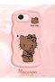 iPhone 16E Compatible Case Camera Protector Pink Silicone Couple Phone Case Kitty Pattern - 2