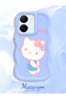 Vivo Y36 5g Compatible Case Camera Protector Blue Silicone Couple Phone Case Kitty Pattern - 2