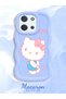 Poco C85 Compatible Case Camera Protector Blue Silicone Couple Phone Case Kitty Pattern - 2