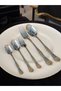 60 Piece 12 Person 18/10 Stainless Steel Gold Detail Cutlery Set (Packaged in a Bag) - 6