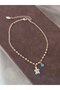 Gold Color Chain Anklet with Turtle Figure - Stylish Design with Turquoise Stone Detail - 2