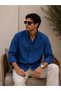 Men's Oversize 100% Linen Shirt Long Sleeve Buttoned Summer Comfortable Fit Breathable Shirt - 4
