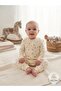 Floral Patterned Organic Cotton Baby Romper – Long Sleeve Snap Romper - 2