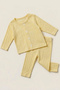Baby 3-Piece Set 100% Cotton Camisole Cardigan Pants and Snap-On Bodysuit Set - 3