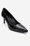 Clyde Black Skin Genuine Leather Women's Heeled Shoes - 3
