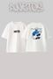 Billie Eilish Wildflower Design Printed Unisex Oversize White Tshirt