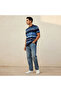 Men Short Sleeves Striped Ottoman Polo T-shirt - 3