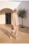 Pike Modal Shalwar Trousers Model Oversize Set – Beige - 3