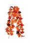 (eb178x1)69 feet / 175 centimeters 1pcs Orange Red Artificial Maple Leaf Garland, Fake Autumn Foliage Vine for Thanksgiving Halloween Home Fireplace Decor