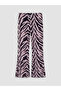 Black Patterned Beach Pants with Elastic Waist - 3