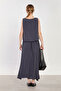 Women's Sleeveless Skirted Two-Piece Set - Anthracite - 5