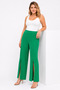 Women's Plus Size Green, Slit, Elastic Waist Trousers 65N39575 - 4