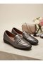 -Genuine Leather Women's Loafer Shoes - 5