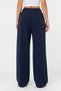 Women's Navy Blue Wide-Leg Sweatpants Comfortable Fit Casual Sports Trousers - 7