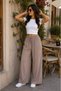 Women's Elastic Waist Lace-Up Loose-Leg Ayrobin Pants - Summer Anti-Sweat Fabric - m / L / XL / 2XL - 3