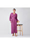 Pink Patchwork Floral Geometric Faux-Wrap Maxi Dress