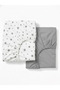 100% Cotton Poplin 2-Piece Baby Elastic Sheet Set 60X120 cm – Double Cotton Baby Sheet for Park Bed Crib
