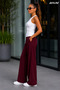 Women's Scuba Oversize Palazzo Pants Lycra High Waist - 3