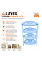 4 Tier Plastic Corner Storage Rack- Space Saving Multi-Purpose Organizer Shelf with Ventilated Shelves for Bathroom, Kitchen, Bedroom & Living Room – Easy Tool-Free Assembly - 2