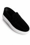 Men's Black Suede Loafer Shoes White Sole Daily Casual Classic Slip on Moccasin Sneaker