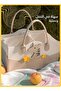 Large Capacity Felt Diaper Bag, Portable Foldable Wool Tote Organizer with Handle, Multi- - 3