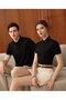 Arw98295 Seri̇ntutan--High Quality Men's Snap Button Polo Collar Tshirt