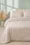 Liora Ecru Floral Embroidered Cotton Double Duvet Cover Set - 6 Piece Dowry Set