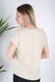 Women's V-Neck Low Sleeve Flowy Cotton T-Shirt - 2