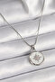 316L Steel Silver Color Chain White Pearlescent Zircon Stone Star Processing Model Women's Necklace