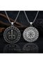 Stainless Steel Antique Silver Color Rune Letter Detailed Thor's Hammer Mjolnir Viking Necklace - 6