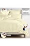 Cotton Striped Single Size Duvet Cover 140x200 cm Cream, 300 Thread Count - 3