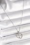 316L Steel Silver Color Chain Zircon Stone Heart Model Star Detail Women's Necklace - 2