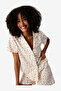 Women Floral Whisper Short Sleeve Shirt Shorts Multicolour Set - 2