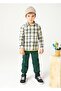 Boy's Polen Series Plaid Long Sleeve Shirt 2-10 Years Beige - 3