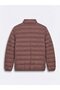 Long Sleeve Zippered Inflatable Pink Coat - 2