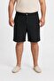 Relaxed Fit Men's Black Shorts 100% Cotton Plus Size S-12Xl