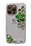 case Compatible for iPhone 14 Pro Max Sparkly Bling Diamond Rhinestones Luxury Cute Aesthetic Luxury Gems Camellia Soft Bumper Glitter 16 Case for Women Girls (for iPhone 14 Pro Max) - 2