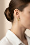 Yellow Color Infinity Figured Stone Hoop Earrings Women's Bijouterie Jewelry - 2