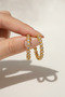 Yellow Stone Star Detailed Hoop Earrings - 3