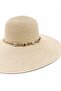 Women's Wide Brim Straw Beach Hat with Shell Detail – Summer Hat - 3