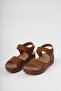 2001 Brown Velcro Heeled Sandals - 4