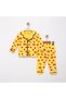 100% Cotton Long Sleeve Buttoned Seasonal Heart Patterned Soft Textured Bottom and Top Unisex Baby Pajama Set for Girls and Boys - 2
